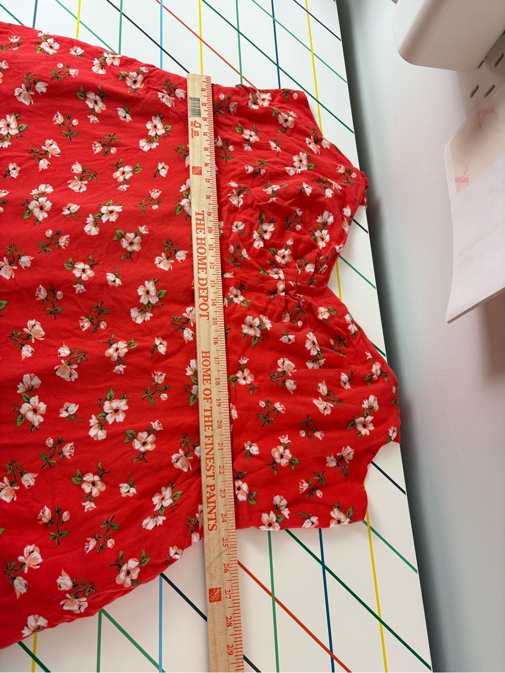 Old Navy Orange Red Floral Sleeveless Mini Dress 4X EUC Picnic Chic Festival - Picture 5 of 8